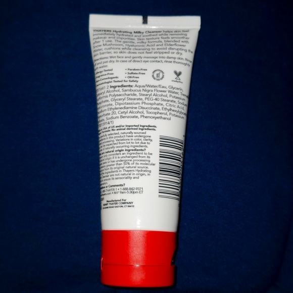 Thayers Hydrating Milky Cleanser Snow Mushroom Hyaluronic Acid 3 oz - Picture 3 of 6